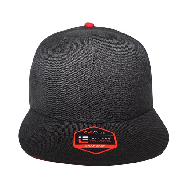 Blank Black/Red Vintage Authentic Unisex Custom Snapback Hat/Cap - (Origins - The Cap Guys/Inspired Exclusives)