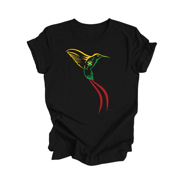 The Doctor Bird Jamaica - Yardie, Rasta, Hummingbird, Jamaican Gift T-Shirt, Jamaica Present, National Symbol Tee, Carribean, 876 Area Code