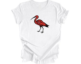 The Scarlet Ibis Trinidad & Tobago - Trini, Trinidadian Gift T-Shirt, Present, National Symbol, Carribean, 868 Area Code, Port of Spain,