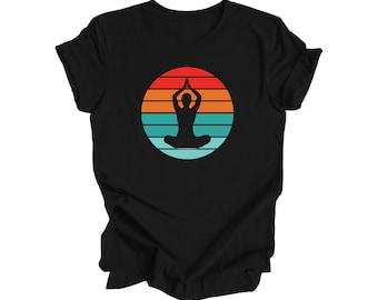 Retro Yoga - Yoga Gift, Meditation Shirt, Yoga T-shirt, Yoga Lover Gift, Yoga Teacher Shirt, Wellness Shirt, Self Care Shirt - Inspired X