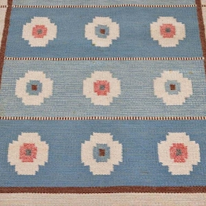 Swedish Marianne Richter Inspired kilim rug made by Raees carpet thanks you