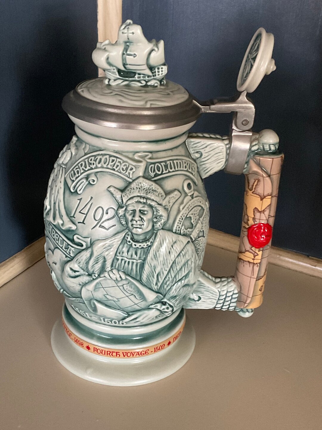 History Enthusiasts Beer Stein Avon Christopher Columbus Etsy