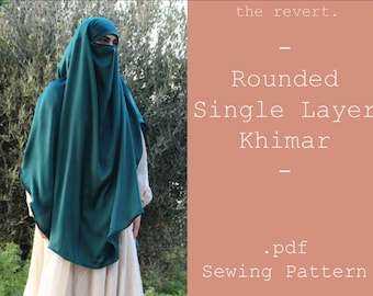 Rounded Single Layer Khimar Sewing Pattern (.pdf)