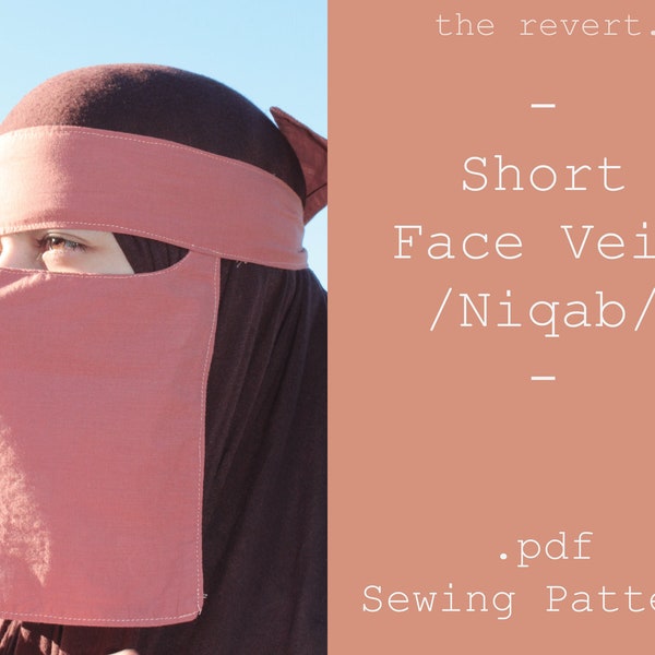 Short Face Veil /Niqab/ Sewing Pattern (.pdf)