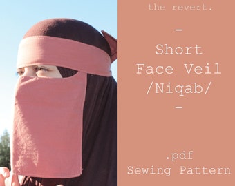 Short Face Veil /Niqab/ Sewing Pattern (.pdf)