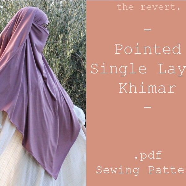 Pointed Single Layer Khimar Sewing Pattern (.pdf)