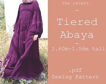 Tiered Abaya Sewing Pattern (.pdf) | 1.60m-1.56m tall |