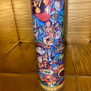 Vaso de dibujos animados de los años 90