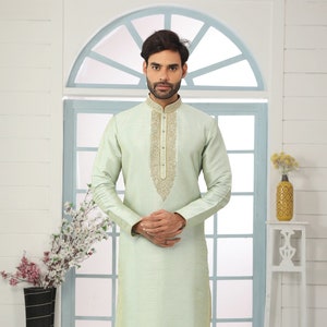 Pista color kurta pajama shop