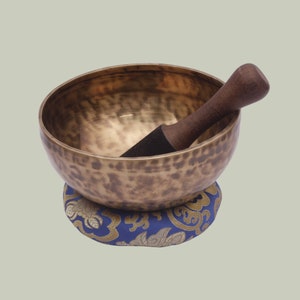 6 inches Diameter singing bowl Tiger Eye -Blessed Tibetan singing bowl- Singing bowl for Healing-Chakra Balance-Simple Singing Bowl-7 root-