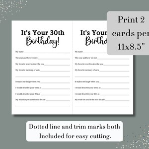 30th Birthday Game Printable, 30 Birthday Party Games, Milestone ...
