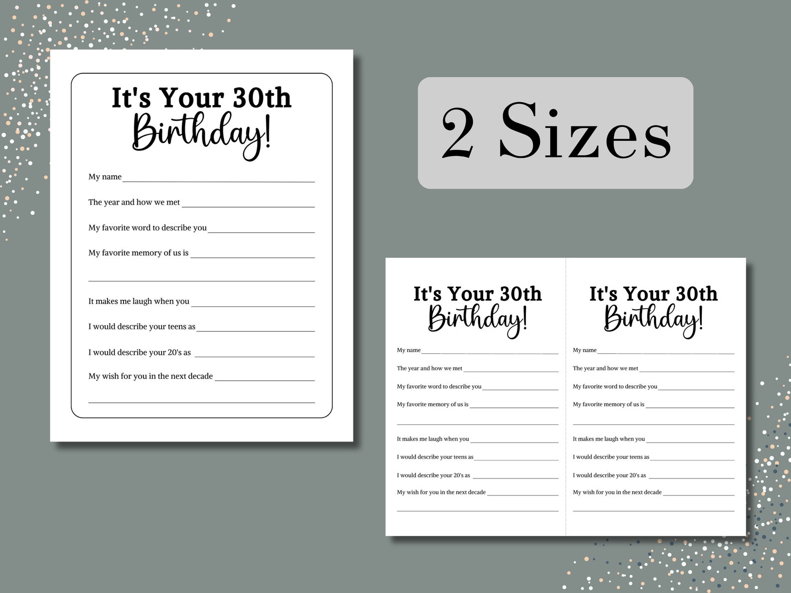 30th Birthday Game Printable, 30 Birthday Party Games, Milestone ...
