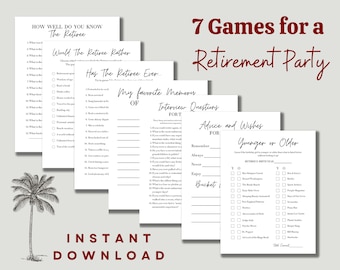 Retirement Party Games: Trivia, Advice, Wishes (Printable)