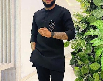 Ropa de hombres africanos, Dashiki, Ropa de senador, Traje de hombre de novios, Kaftan para hombres, Traje de boda tradicional, Senador de Nigeria, Caftán, Naija Moda