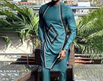Ropa de hombres africanos, Dashiki, Ropa de senador, Traje de hombre de novios, Kaftan para hombres, Traje de boda tradicional, Senador de Nigeria, Caftán, Naija Moda