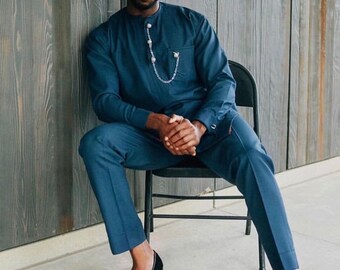 Ropa de hombres africanos, Dashiki, Ropa de senador, Traje de hombre de novios, Kaftan para hombres, Traje de boda tradicional, Senador de Nigeria, Caftán, Naija Moda