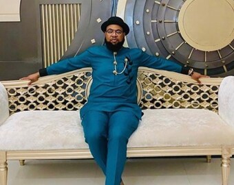 Ropa de hombres africanos, Dashiki, Ropa de senador, Traje de hombre de novios, Kaftan para hombres, Traje de boda tradicional, Senador de Nigeria, Caftán, Naija Moda