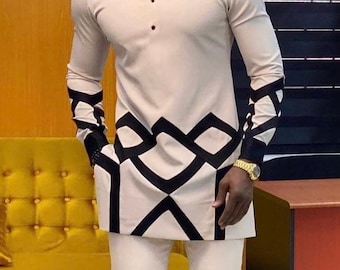 Ropa africana para hombre, dashiki, ropa de senador, traje de novio, caftán, traje de boda tradicional, senador nigeriano, caftán, moda Naija
