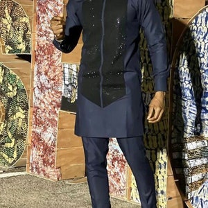 African Men Clothing,Dashiki, Senator Wear, Grooms Men suit, mens Kaftan, Traditional wedding outfit, Nigeria senator, Caftan, Naija Fashion