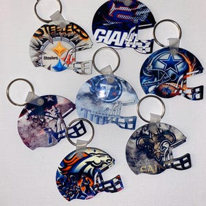 Double Sided Football Helmet Keychains