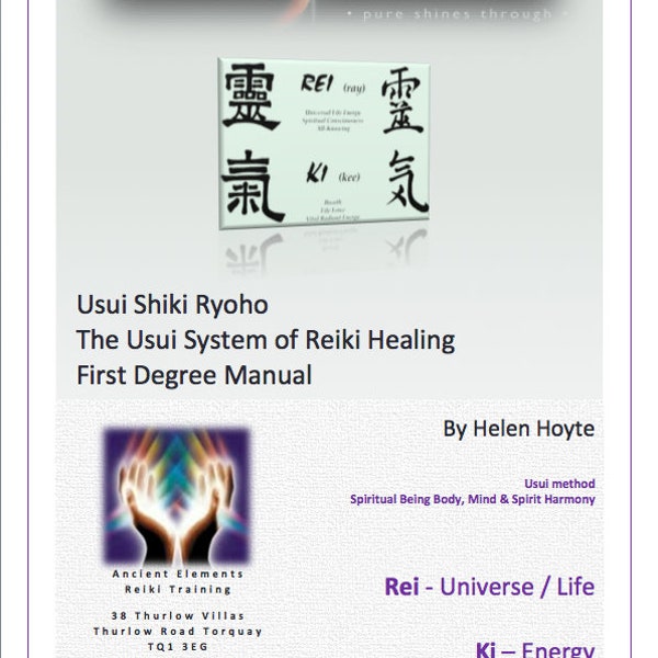 49 Page Reiki 1 manual editable for teaching reiki courses and for own learning