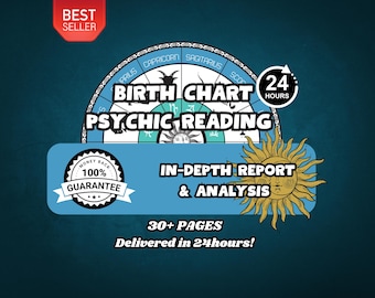 Detailed Birth / Natal Chart Psychic Reading with Chart Report - 24HOUR DELIVERY