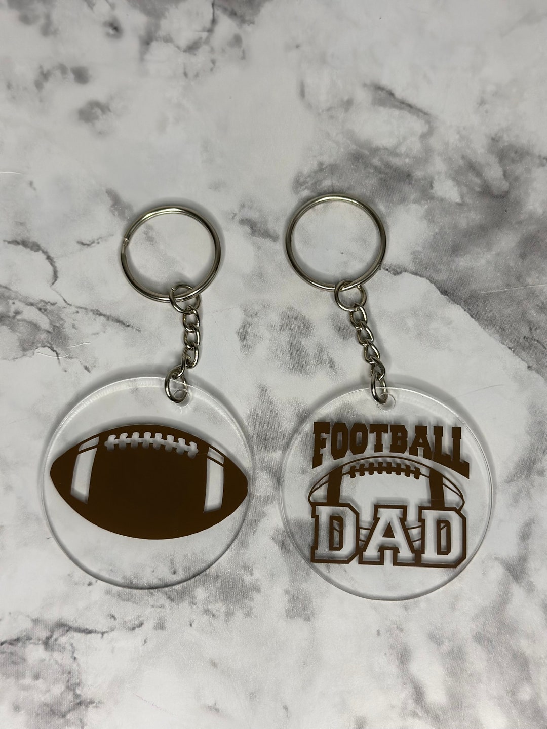 Football Keychains 2inch Acrylic Keychains Gifts Etsy