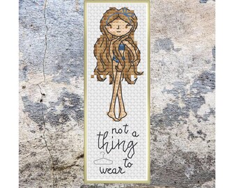 Nothing to Wear Cross Stitch Pattern: Fashionista DIY Craft (PDF Digital Download)