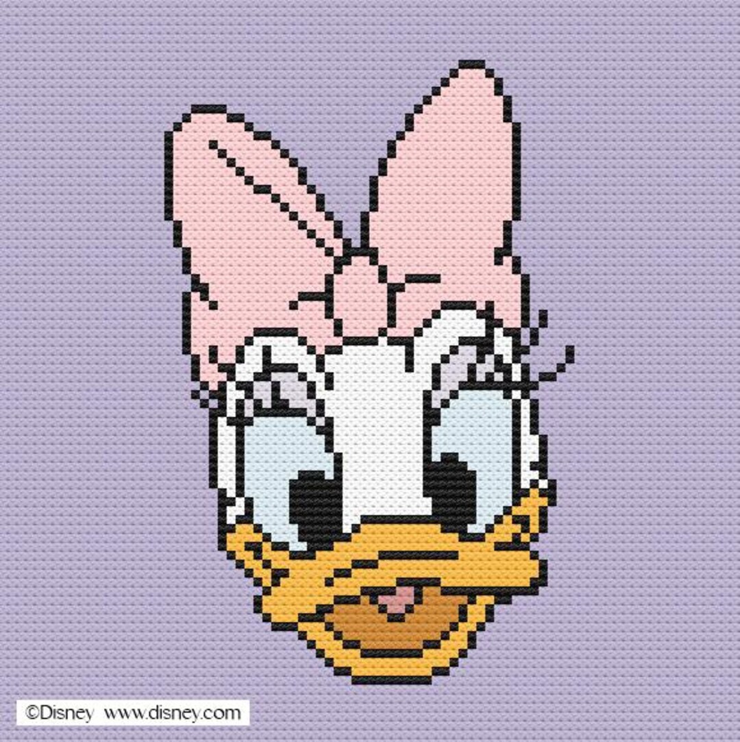 Pattern Daisy Duck Daisy Duck Cross Stitch Pattern, Disney Character, Craft Project for ...