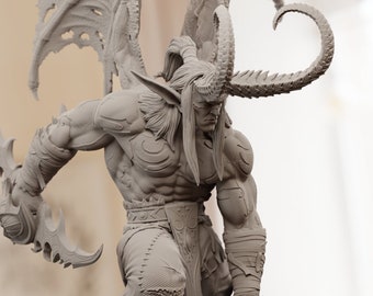 Illidan Stormrage - World of Warcraft  | Maximum Detailed 8K 3D printed figure | 320/510 mm