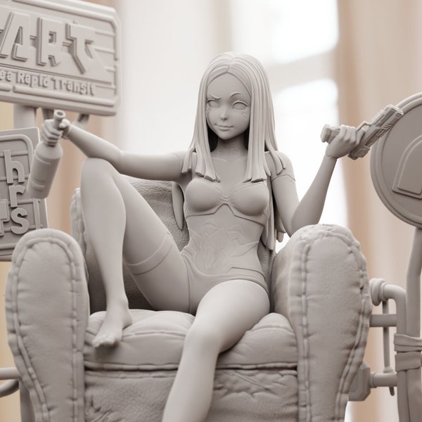 Rebecca - Cyberpunk Edgerunners | Maximum Detailed 8K 3D printed figure