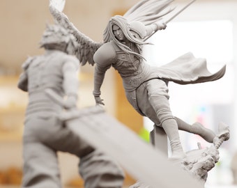 Sephiroth & Cloud - Final Fantasy Diorama | Maximum Detailed 8K 3D printed figure | 106/376 mm