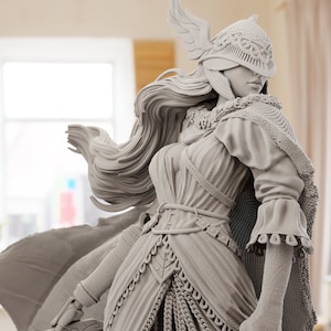 Malenia Elden Ring Maximum Detailed 8K 3D printed figure 176mm imagen 2