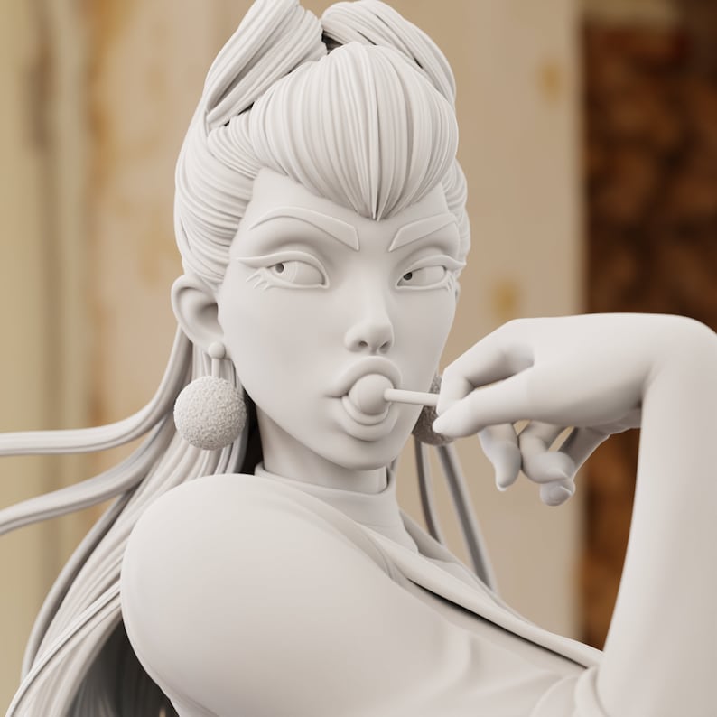 KDA Evelynn League of Legends Maximum Detailed 8K 3D printed figure 300mm Bild 3