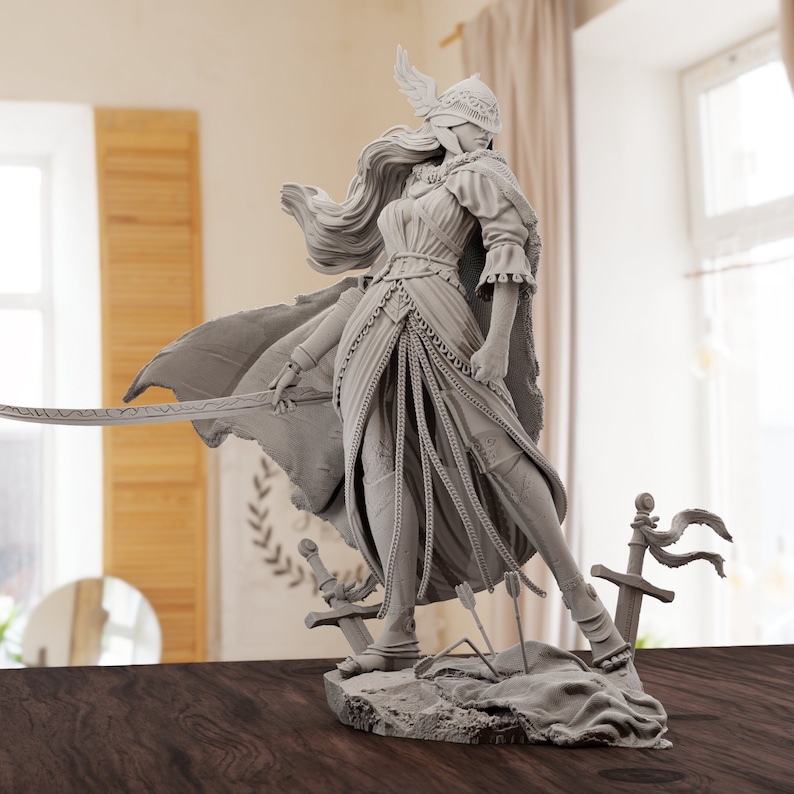 Malenia Elden Ring Maximum Detailed 8K 3D printed figure 176mm image 1