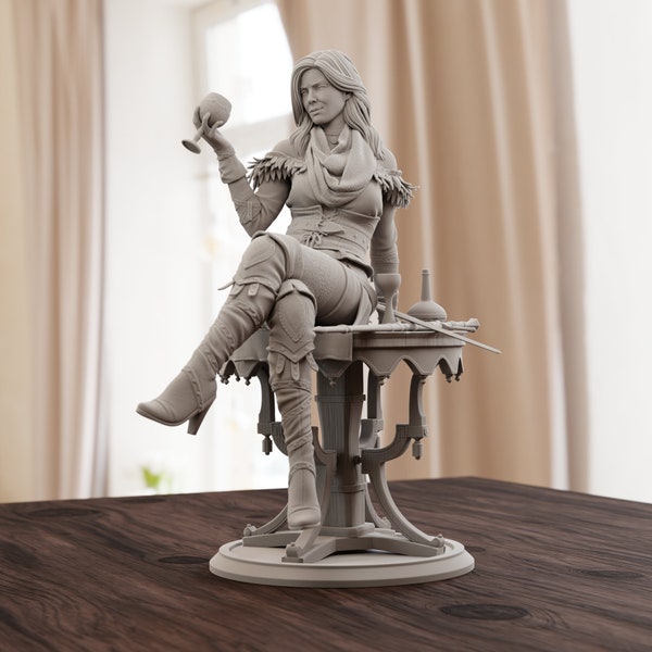 Yennefer - The Witcher | Maximum Detailed 8K 3D printed figure | 120mm