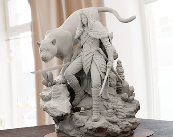 Drizzt Do'Urden - Baldur's Gate | Maximum Detailed 8K 3D printed figure | 215mm