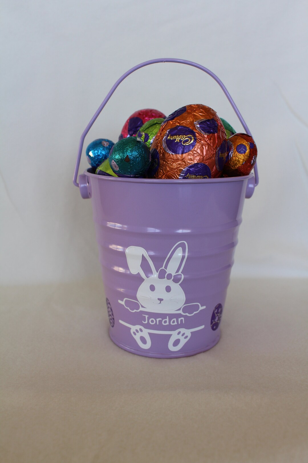 Custom Metal Bucket Easter Egg Basket Easter 2024 Kids Easter Etsy