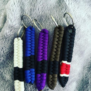 Brazilian Jiu Jitsu Belt Rank Keychain BJJ Belt Rank Keyring Jiujitsu Keychain Zipper Pull GI Bag Accessory Martial Arts BJJ Keychain