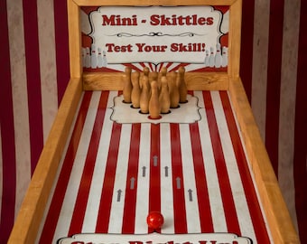 Mini Skittles - Commercial Traditional Carnival Fete Games - Higher or Lower - Fair Wedding Side Stall Bouncy Castle