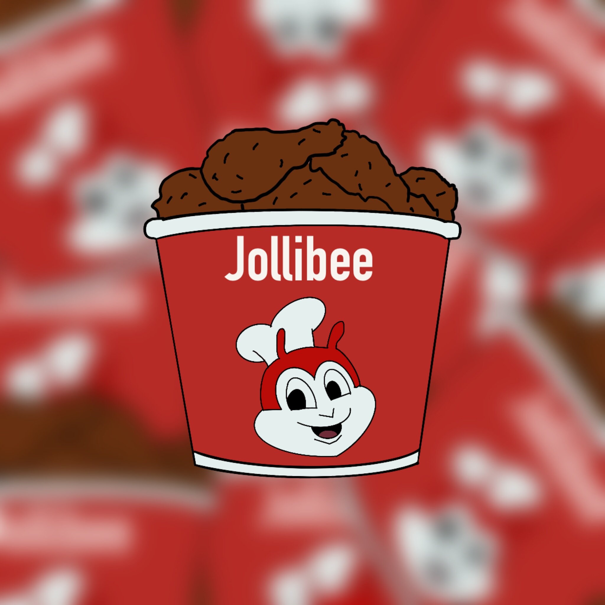 Filipino Jollibee Bucket Sticker Hydroflask Weatherproof Etsy