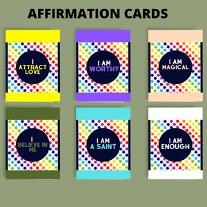 Tarjetas de afirmación positiva imprimibles, tarjetas de afirmación para generar confianza, citas de confianza en uno mismo, aumentar la autoestima, digital