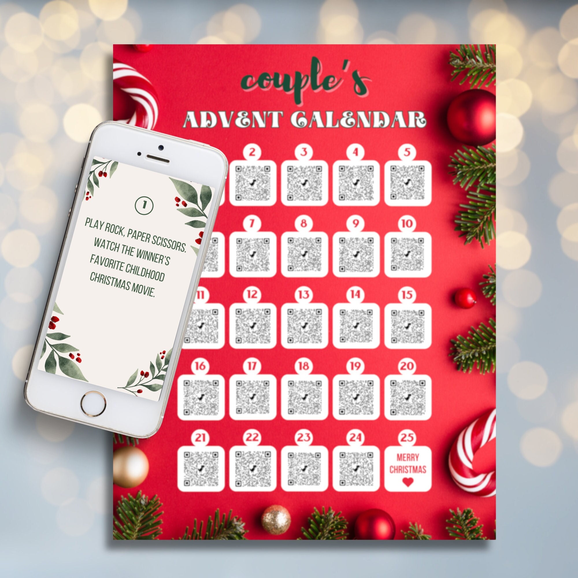 Printable Advent Calendar For Husband