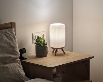 Moderne minimalistische plissierte Tischlampe / Nachttischlampe