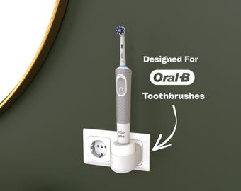 Oral B Electric toothbrush charging station adapter/stand/bracket/holder/wall mount, keeps cables hidden and organized