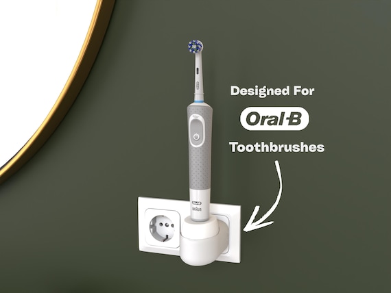 Oral B Electric toothbrush charging station adapter/stand/bracket/holder/wall mount, keeps cables hidden and organized