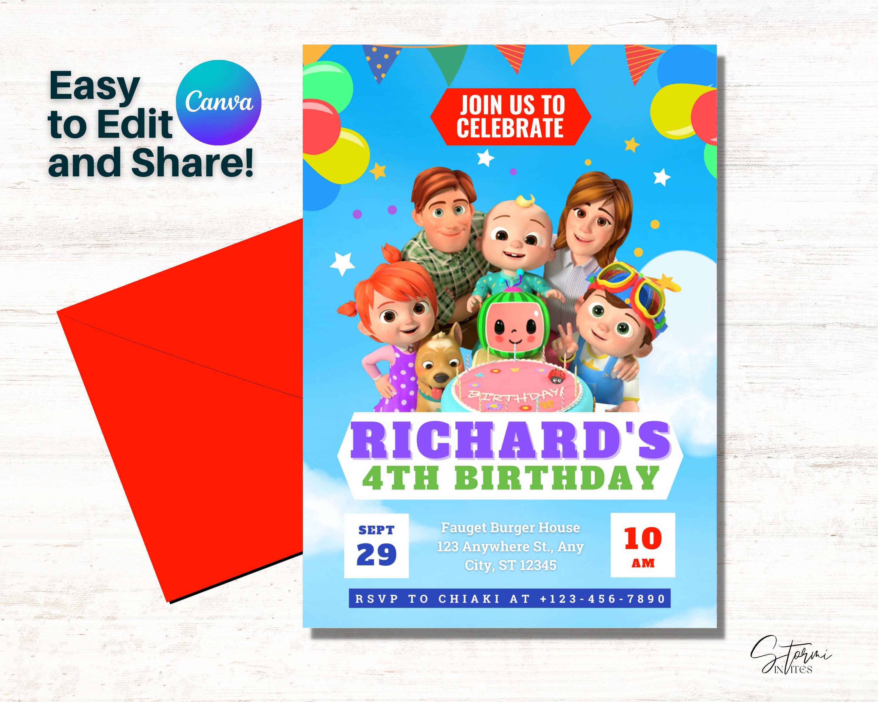Birthday Invitation With Photo Digital Invitations Etsy UK