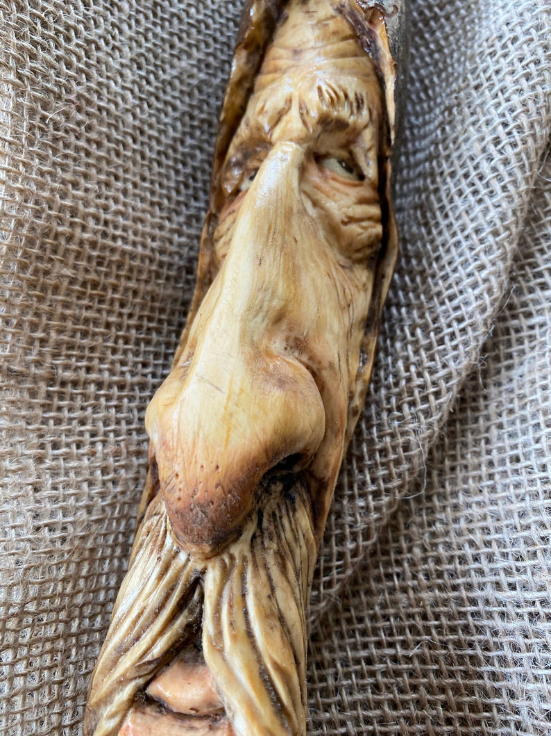 The wizard of Odd Cherry Laurel Wood Carving Etsy