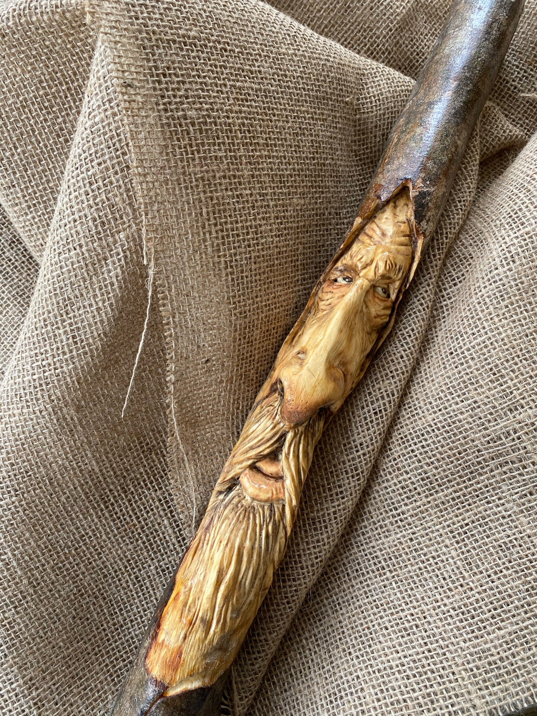 The wizard of Odd Cherry Laurel Wood Carving Etsy