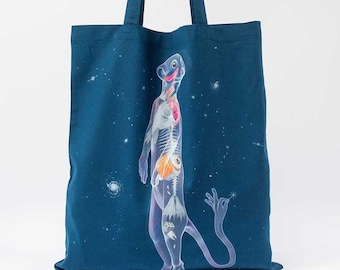 Lightweight cotton carrying bag - Meerkat | Dead | Galaxy | Art Bag | Art bag | Reusable stylish carrier bags
